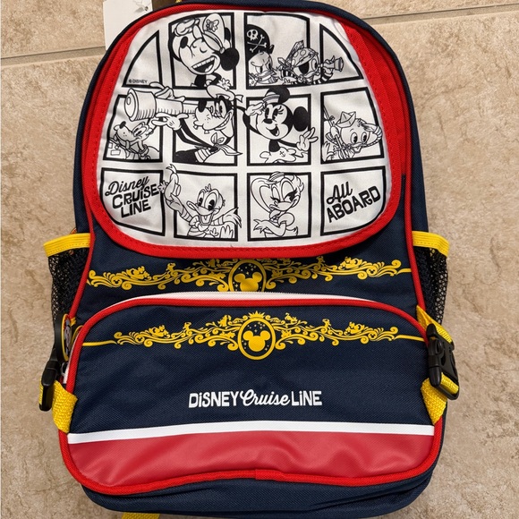 Disney Other - Disney Cruise Line Kids Backpack – NWT- Removable Pencil Pouch –Colorable Design